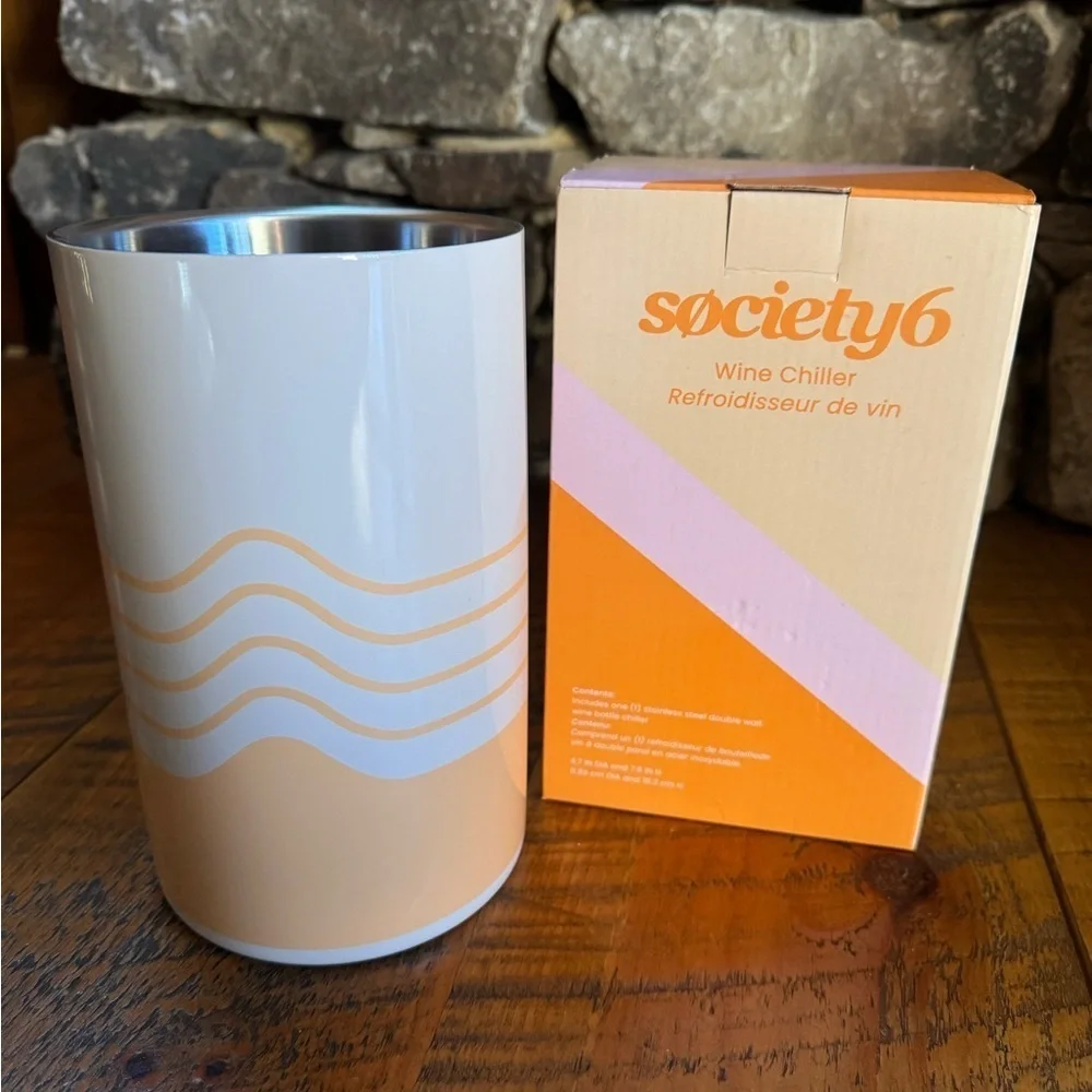 Society6 Stainless steel wine chiller New in box
